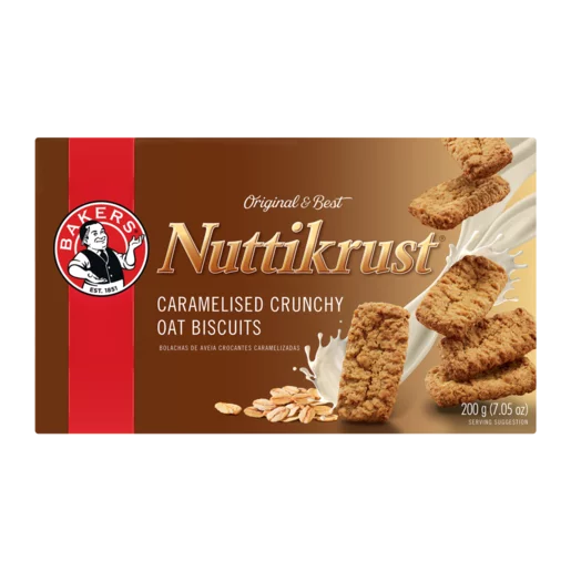 Bakers Nuttikrust Caramelised Crunchy Oat Biscuits 200g